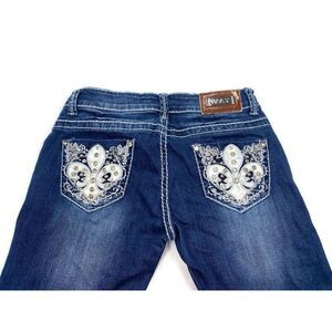 Way Denim‎ Jeans Womens Size 5 Blue Jeans Rhinestones